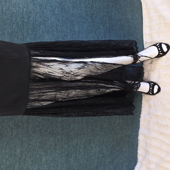 Lulus Vesna Black Mixed Media Strapless Maxi-Dress Size S - Picture 8 of 16